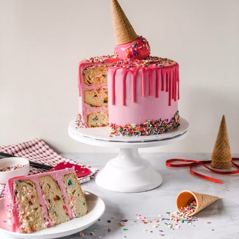 Blush Chocolate Thank You Cake