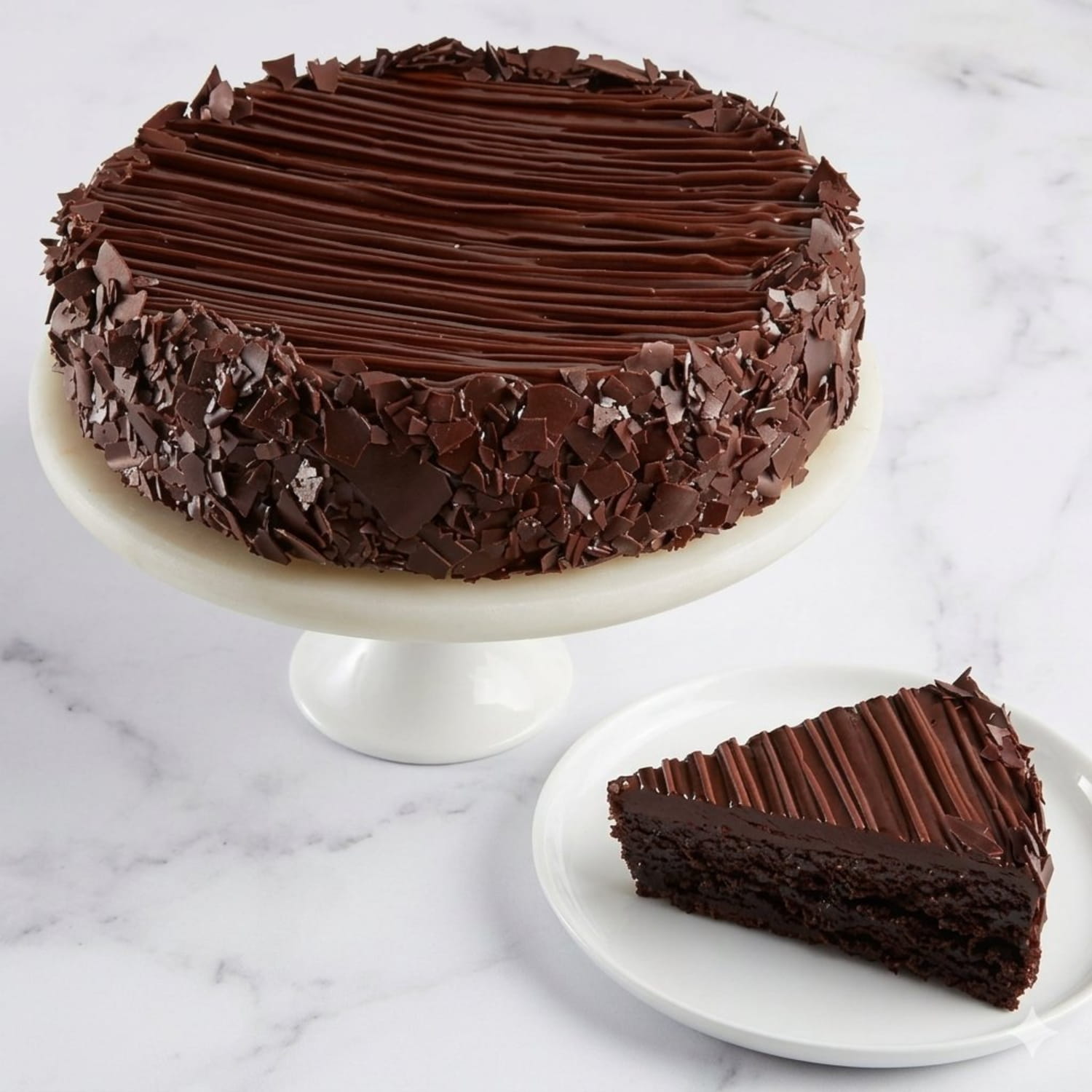 Triple Chocolate Enrobed Brownie Cake